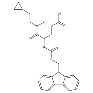 4-[(2-cyclopropylethyl)(methyl)carbamoyl]-4-({[(9H-fluoren-9-yl)methoxy]carbonyl}amino)butanoic acid结构式