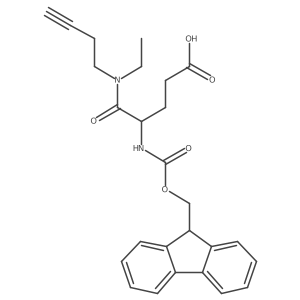 4-[(but-3-yn-1-yl)(ethyl)carbamoyl]-4-({[(9H-fluoren-9-yl)methoxy]carbonyl}amino)butanoic acid结构式