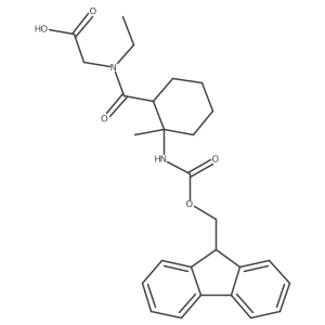 2-{N-ethyl-1-[2-({[(9H-fluoren-9-yl)methoxy]carbonyl}amino)-2-methylcyclohexyl]formamido}acetic acid Structure