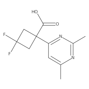 1-(2,6-Dimethylpyrimidin-4-yl)-3,3-difluorocyclobutane-1-carboxylic acid结构式