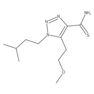 5-(2-methoxyethyl)-1-(3-methylbutyl)-1H-1,2,3-triazole-4-carbothioamide Structure