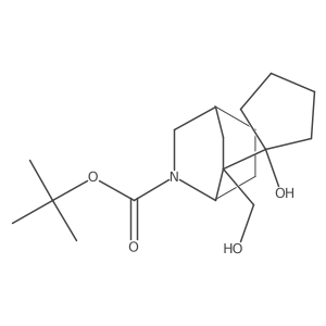 Tert-butyl 6-(1-hydroxycyclopentyl)-6-(hydroxymethyl)-2-azabicyclo[2.2.2]octane-2-carboxylate Structure