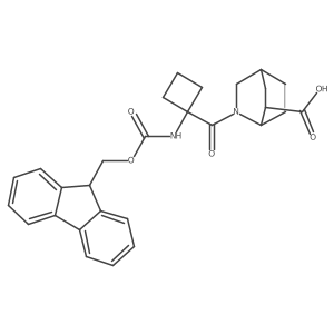 2-[1-({[(9H-fluoren-9-yl)methoxy]carbonyl}amino)cyclobutanecarbonyl]-2-azabicyclo[2.2.2]octane-6-carboxylic acid Structure