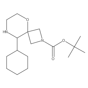 Tert-butyl 9-cyclohexyl-5-oxa-2,8-diazaspiro[3.5]nonane-2-carboxylate Structure