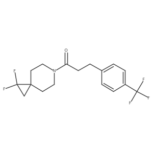 1-(1,1-Difluoro-6-azaspiro[2.5]octan-6-yl)-3-(4-(trifluoromethyl)phenyl)propan-1-one Structure