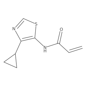 N-(4-Cyclopropyl-1,3-thiazol-5-yl)prop-2-enamide结构式