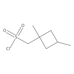(1,3-Dimethylcyclobutyl)methanesulfonyl chloride结构式