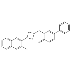 2-{[1-(3-Methylquinoxalin-2-yl)azetidin-3-yl]methyl}-6-(pyridin-3-yl)-2,3-dihydropyridazin-3-one结构式
