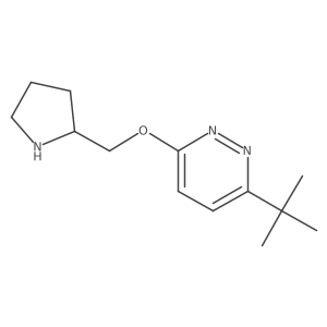 3-Tert-butyl-6-[(pyrrolidin-2-yl)methoxy]pyridazine结构式