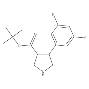 rac-tert-butyl (3R,4S)-4-(3,5-difluorophenyl)pyrrolidine-3-carboxylate结构式