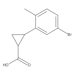 (1R,2R)-2-(5-Bromo-2-methylphenyl)cyclopropane-1-carboxylic acid Structure