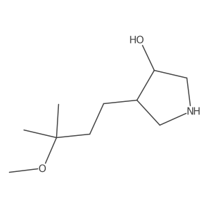 rac-(3R,4S)-4-(3-methoxy-3-methylbutyl)pyrrolidin-3-ol结构式