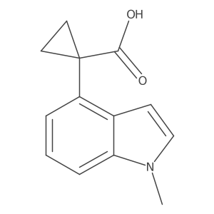 1-(1-methyl-1H-indol-4-yl)cyclopropane-1-carboxylic acid结构式