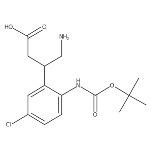 4-Amino-3-(2-{[(tert-butoxy)carbonyl]amino}-5-chlorophenyl)butanoic acid Structure