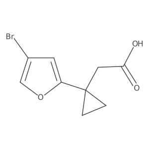 2-[1-(4-Bromofuran-2-yl)cyclopropyl]acetic acid结构式
