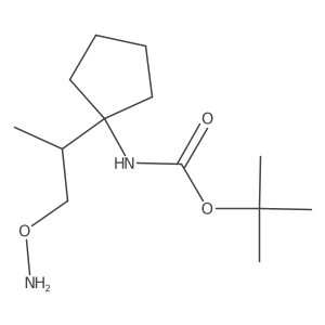 tert-butyl N-{1-[1-(aminooxy)propan-2-yl]cyclopentyl}carbamate结构式