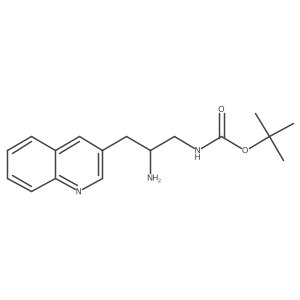 tert-butyl N-[2-amino-3-(quinolin-3-yl)propyl]carbamate结构式