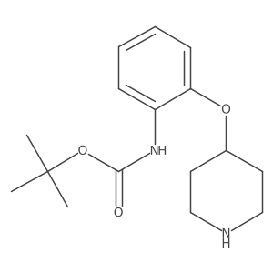 tert-butyl N-[2-(piperidin-4-yloxy)phenyl]carbamate结构式