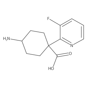 4-Amino-1-(3-fluoropyridin-2-yl)cyclohexane-1-carboxylic acid结构式