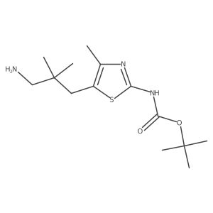 tert-butyl N-[5-(3-amino-2,2-dimethylpropyl)-4-methyl-1,3-thiazol-2-yl]carbamate Structure