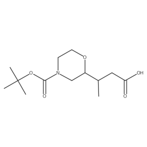 3-{4-[(Tert-butoxy)carbonyl]morpholin-2-yl}butanoic acid Structure