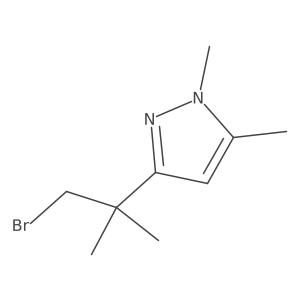 3-(1-bromo-2-methylpropan-2-yl)-1,5-dimethyl-1H-pyrazole Structure