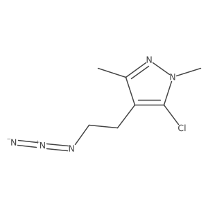 4-(2-azidoethyl)-5-chloro-1,3-dimethyl-1H-pyrazole结构式