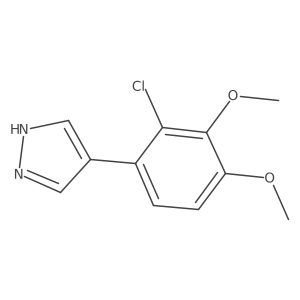 4-(2-chloro-3,4-dimethoxyphenyl)-1H-pyrazole结构式