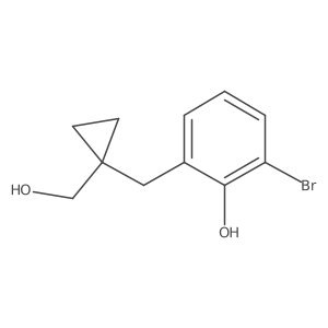 2-Bromo-6-{[1-(hydroxymethyl)cyclopropyl]methyl}phenol Structure