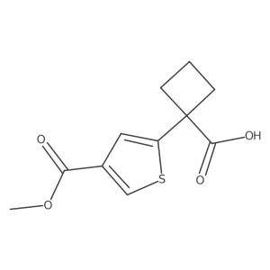 1-[4-(Methoxycarbonyl)thiophen-2-yl]cyclobutane-1-carboxylic acid Structure