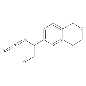 2-azido-2-(3,4-dihydro-1H-2-benzopyran-6-yl)ethan-1-ol结构式