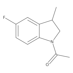 1-(5-Fluoro-2,3-dihydro-3-methyl-1H-indol-1-yl)ethanone Structure