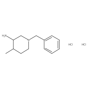 rel-(3R,4R)-1-benzyl-4-methylpiperidin-3-amine dihydrochloride结构式
