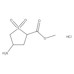 Methyl 4-amino-1,1-dioxothiolane-2-carboxylate;hydrochloride Structure