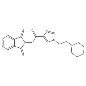 1,3-dioxo-2,3-dihydro-1H-isoindol-2-yl 1-[2-(morpholin-4-yl)ethyl]-1H-1,2,3-triazole-4-carboxylate结构式