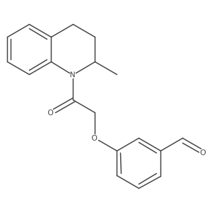 3-[2-(2-Methyl-3,4-dihydro-2H-quinolin-1-yl)-2-oxoethoxy]benzaldehyde结构式