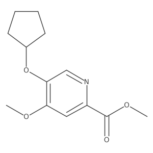 Methyl 5-(cyclopentyloxy)-4-methoxy-2-pyridinecarboxylate结构式