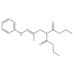 1,3-Diethyl 2-[2-(2-phenylhydrazinylidene)propyl]propanedioate结构式