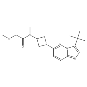 N-(1-(3-(tert-butyl)-[1,2,4]triazolo[4,3-b]pyridazin-6-yl)azetidin-3-yl)-2-methoxy-N-methylacetamide结构式