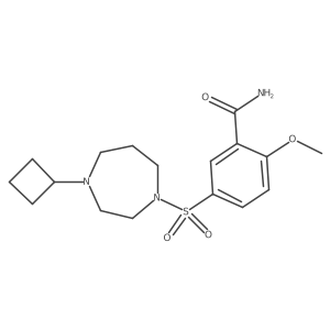 5-((4-Cyclobutyl-1,4-diazepan-1-yl)sulfonyl)-2-methoxybenzamide结构式
