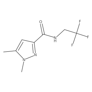 1,5-dimethyl-N-(2,2,2-trifluoroethyl)-1H-pyrazole-3-carboxamide结构式