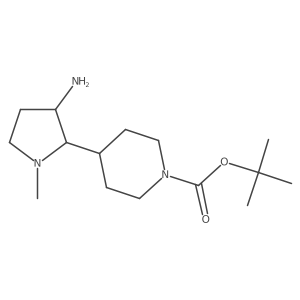 tert-Butyl 4-(3-amino-1-methylpyrrolidin-2-yl)piperidine-1-carboxylate Structure