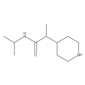 N-Isopropyl-2-(piperidin-4-yl)propanamide结构式
