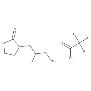 3-(3-Amino-2-methylpropyl)-1,3-oxazolidin-2-one;2,2,2-trifluoroacetic acid Structure