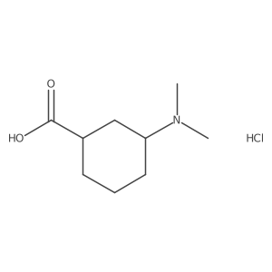 (1S,3R)-3-(Dimethylamino)cyclohexane-1-carboxylic acid hydrochloride Structure