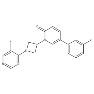 6-(3-Fluorophenyl)-2-[1-(5-fluoropyrimidin-4-yl)azetidin-3-yl]-2,3-dihydropyridazin-3-one Structure