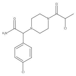 2-(4-Chlorophenyl)-2-[4-(2-chloropropanoyl)piperazin-1-yl]acetamide结构式
