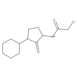 2-Chloro-N-(1-cyclohexyl-2-oxopyrrolidin-3-yl)acetamide结构式