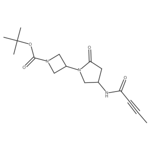 Tert-butyl 3-[4-(but-2-ynamido)-2-oxopyrrolidin-1-yl]azetidine-1-carboxylate Structure