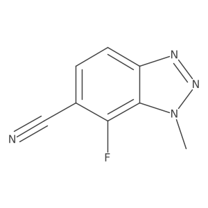 7-Fluoro-1-methyl-1H-benzo[d][1,2,3]triazole-6-carbonitrile Structure